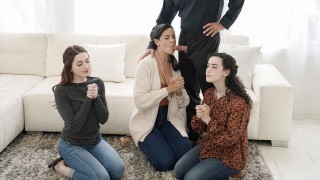 FreeUse Milf – Três lindas donas de casa ficam felizes em agradar seu marido a qualquer hora e em qualquer lugar
